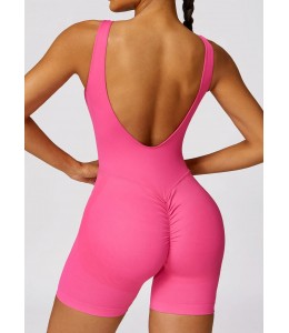 Короткий женский комбенизон Shorts Body Cannota model 42 (Beetroot purple)